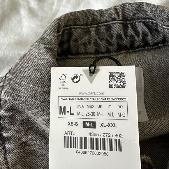 NWT Zara OVERSIZED MULTI-POSITIONAL JACKETSize M-L - Picture 8 of 12